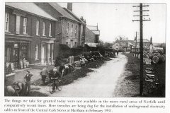 Electricity cable laying. The Green in 1931