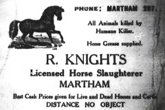 Bob Knights horse slaughterer services.