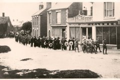 The funeral cortege of Harry  Smith, the first Martham man to be killed in the Great War.