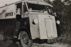 Walter Hubbard and bread van