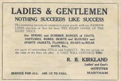 Kirkland's Outfitters advert 1936