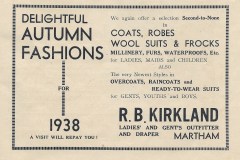 Kirkland's Outfitters advert 1936