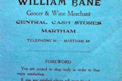 James William Bane advert in 1928 for his store at Norwich House.