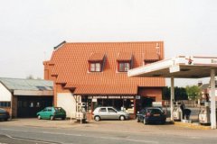 Formerly Bensley's Coach site,  modern garage in 1995.