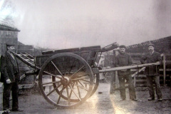 A cart made by Walter Harriss for a market gardener. The large wheels made it easy to be pulled by a small horse.