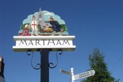 Top main sign . Church side.