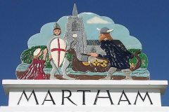 Top main sign . Church side.