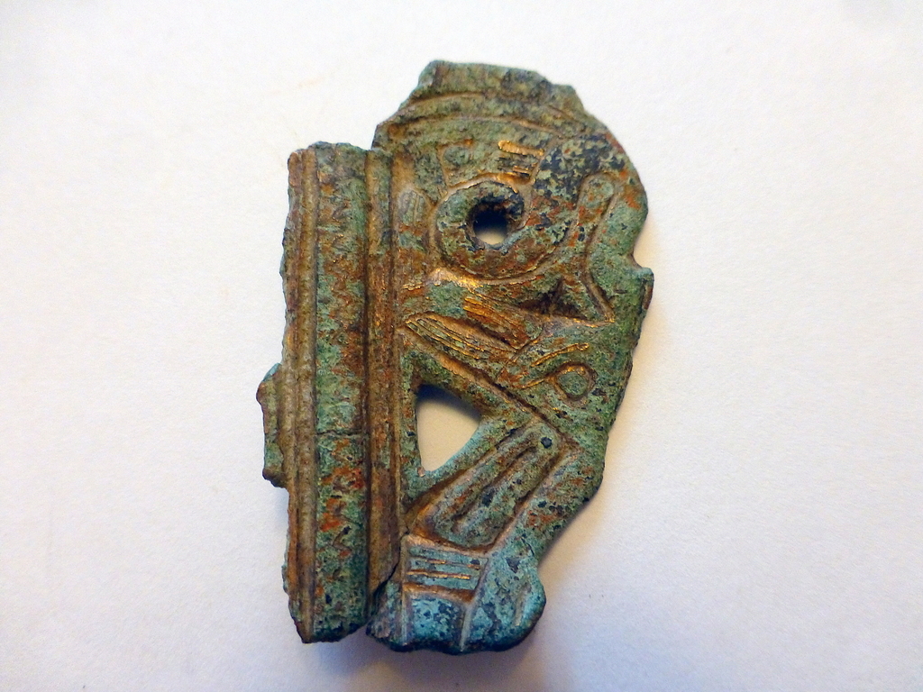 Middle Saxon. Chip carved bird. Casket mount. 