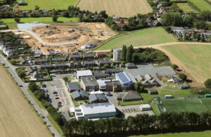 Bensley Road leading to Martham Water Tower, looking west.