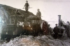 Straw stacking. 1914-1918.