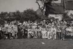 Children's fancy dress on The Green. 1946.