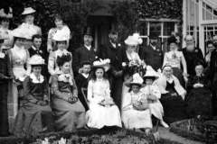 George Jeary & Lilian Bond wedding 15.11.1915.  Jeary ancestors now believe that this photo may be of an earlier family wedding than that stated and that George Herbert Jeary could be the young lad with a hand on his shoulder.