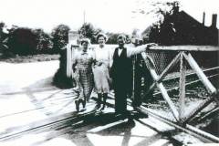 Trio at crossing