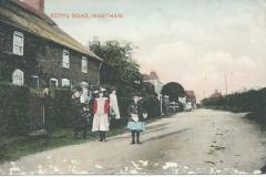 Looking East. Celia Janet Braddock in red.