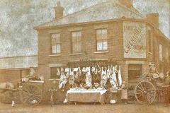 Chapman's butchers Xmas 1913 display.