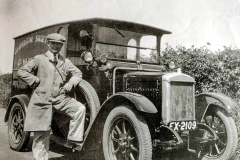 Walter Hubbard working on the Co-op  bread van c1940.